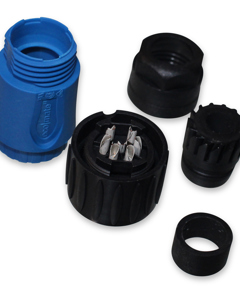 Cable socket AMPHENOL C01630D 6+PE/solder connection